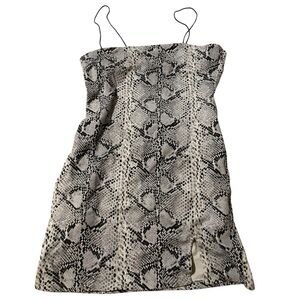 Snake Print Mini Dress